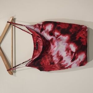 Nasty Gal satin tie‎ dye neck slip cami top